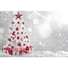 12x10ft Vinyl Christmas Backdrop Merry Christmas Tree Red Christmas Ball Star Gift Background Christmas Photo Backdrop Xmas Snowflake Winter Wonderland Backdrop for Happy New Year Party Decor view 3