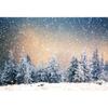 20x10ft Vinyl Winter Wonderland Backdrop Xmas Snow Forest Pine Tree Snowflake Photography Background Winter Christmas Party Decor Banner Backdrop Christmas Holiday New Year Decor Photo Props view 3