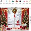 12x8ft Winter Christmas Backdrop Winter Snow Scene Xmas Party Decor Photography Background Indoors Xmas Tree Snow Backdrop Baby Kids Birthday Party Decoration Christmas Photo Backdrops view 3