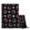 Case for iPad 10.2 9th / 8th / 7th Gen (2021/2020/2019 Model) 10.2 Inch, iPad Air 3 Case/10.5 Inch Pro, Multi-Angle Smart Stand Cover Auto Sleep/WakeCute Dog Paw Prints Gold White view 1