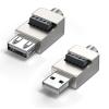 YSJJZRL USB Male/Female to 5 Way Screw Terminal Solderless Block Adapter DIY Shield Terminals USB Converte (2 Pcs-Male+Female) view 1