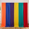 10ftx15ft Rainbow Backdrop Curtains for Parties, 6 Panels Red Orange Yellow Turquoise Purple Blue Colorful Photo Backdrop Drapes for Wedding Birthday Party Background Baby Shower view 1