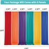 10ftx15ft Rainbow Backdrop Curtains for Parties, 6 Panels Red Orange Yellow Turquoise Purple Blue Colorful Photo Backdrop Drapes for Wedding Birthday Party Background Baby Shower view 3