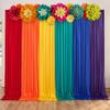 10ftx15ft Rainbow Backdrop Curtains for Parties, 6 Panels Red Orange Yellow Turquoise Purple Blue Colorful Photo Backdrop Drapes for Wedding Birthday Party Background Baby Shower view 4