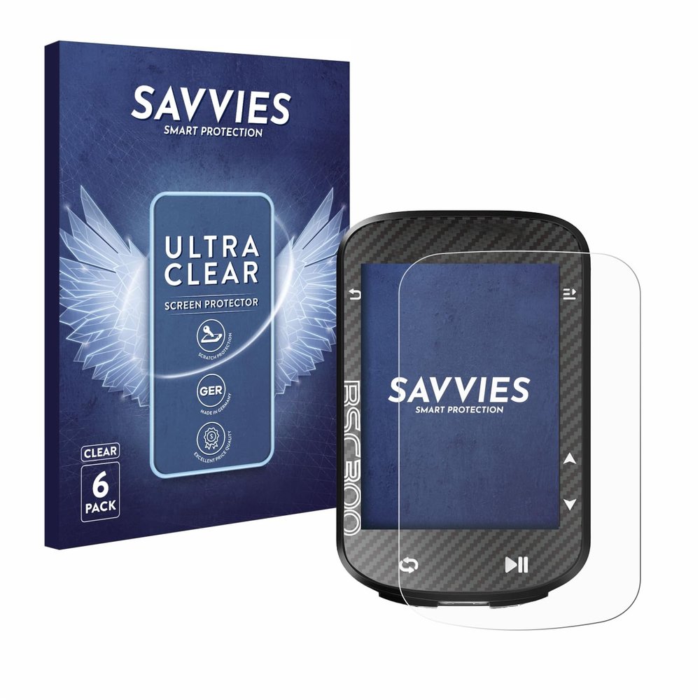 savvies Screen Protector compatible with igpsport BSC300 Protection Film Clear 6-Pack