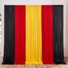 15ft x 10ft Wrinkle Free Black Red Yellow Backdrop Curtains for Parties, 6 Panels 2.5ftx10ft Photo Backdrop Drapes for Christmas Birthday Party Background view 1