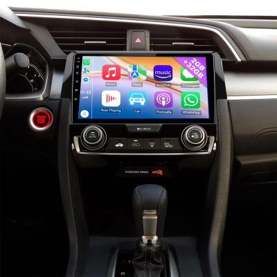 EWLSAC Android 13.0 Double Din Car Stereo for Honda Civic 2016-2020 9 Inch HD Touch Screen Car Audio Receiver with GPS Navigation Bluetooth Head Unit Supports Backup Camera, 2G+32G