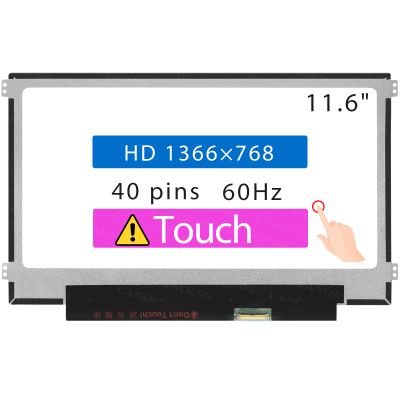 11.6" Screen Replacement for ASUS Chromebook Flip C214MA-C1R-CA LCD Display Panel 40 pins 60 Hz (HD 1366 * 768 Touch)