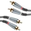 BlueRigger RCA Cable, 6FT (2RCA Male to 2RCA Stereo Audio Cable, Braided, Gold Plated, Subwoofer)- Compatible with Home Theater, Amplifier, Hi-Fi System, HDTV, Car Audio, Turntable, Receiver, Speaker view 1