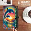 Case for 6.8'' Kindle Paperwhite (11th Generation,2021) & Paperwhite Signature Edition,PU Leather Folio Stand Smart Cover Case for Kindle Paperwhite 2021 E-Reader,Dolphins Jump in The Sunset view 4