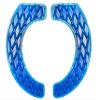 Morvat Gel Toilet Seat Cushion, Washable Padded Riser Cushion for Toilets & Commode Chair, Maximum Pain Relief Comfort & Support, Adhesive Raised Donut Pad for Elderly & Handicapped, Blue, Round view 1