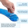 Morvat Gel Toilet Seat Cushion, Washable Padded Riser Cushion for Toilets & Commode Chair, Maximum Pain Relief Comfort & Support, Adhesive Raised Donut Pad for Elderly & Handicapped, Blue, Round view 2