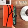 Case for 6.8'' Kindle Paperwhite (11th Generation,2021) & Paperwhite Signature Edition,PU Leather Folio Stand Smart Cover Case for Kindle Paperwhite 2021 E-Reader,Basketball Sport view 4