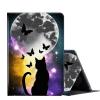 Case for 6.8'' Kindle Paperwhite (11th Generation,2021) & Paperwhite Signature Edition,PU Leather Folio Stand Smart Cover Case for Kindle Paperwhite 2021 E-Reader,Black Cat Moon view 1