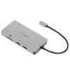 Targus USB-C Dual HDMI Travel Dock, 4-1/2"H x 3"W x 7/8"D, Silver, DSU200TT view 2