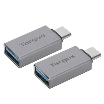 Targus USB-C To USB-A Adapters, Silver, Pack Of 2 Adapters, ACA979GL