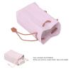 ciciglow Leather Drawstring Pouch, Portable Drawstring Bag Universal Instant Camera Film Printer Storage Organizer 4.5 x 3 x 7.7in () view 3