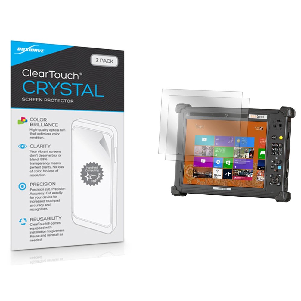 BoxWave Screen Protector Compatible with MobileDemand xTablet T1200 - ClearTouch Crystal (2-Pack), HD Film Skin - Shields from Scratches