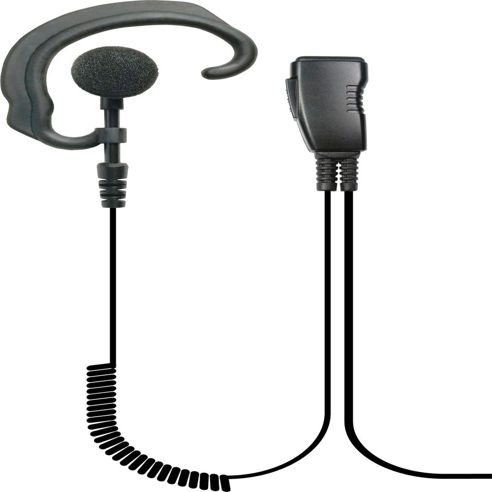 PRYME SPM-383EB Responder Medium Duty Lapel Mic w/Soft Ear-Hook Earphone - for MotoTRBO and APX Series