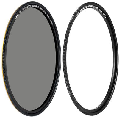 Kase Wolverine Revolution 82mm Magnetic CPL ND64 6 Stop ND Combo Filter Shockproof Tempered Optical Glass w Yellow & Silver Ring & Adapter