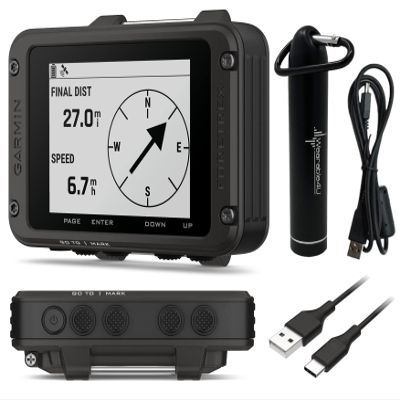 Wearable4U Garmin Foretrex 801 Wrist-Mounted GPS Navigator with Tactical Features, No Strap with E-Bank Bundle
