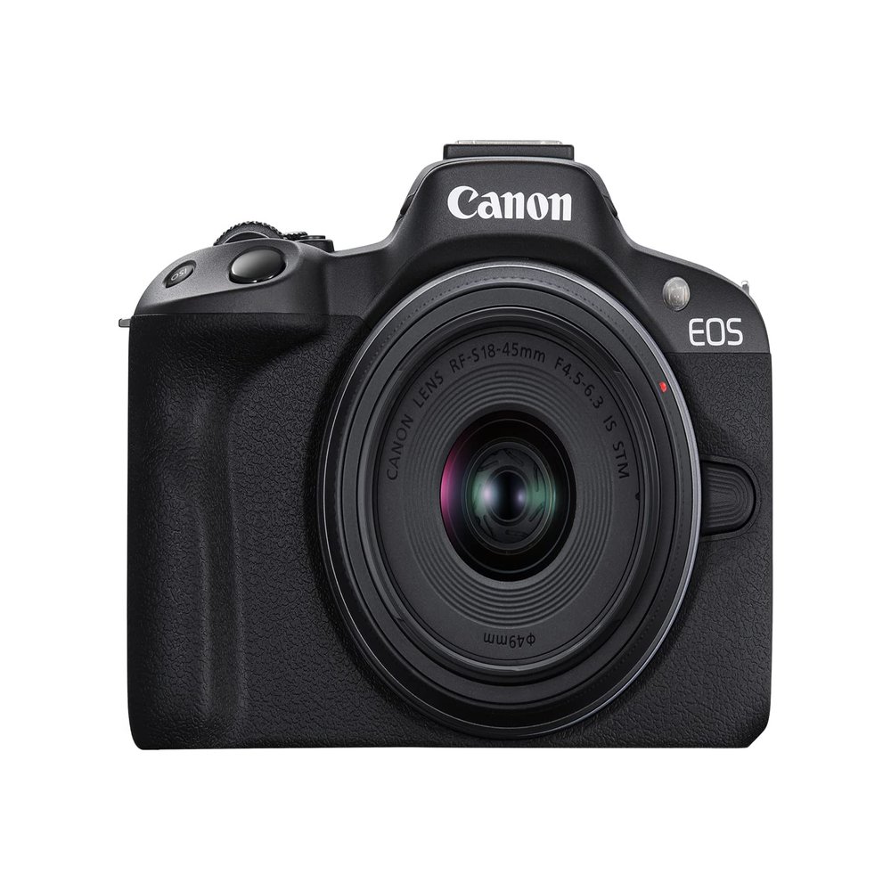 Canon EOS R50 Mirrorless Vlogging Camera (Black) w/RF-S18-45mm F4.5-6.3 is STM Lens