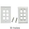 6 Port Keystone Wall Plate (10-Pack), Single Gang Wall Plates for RJ45 Keystone Jack and Modular Inserts, White view 3