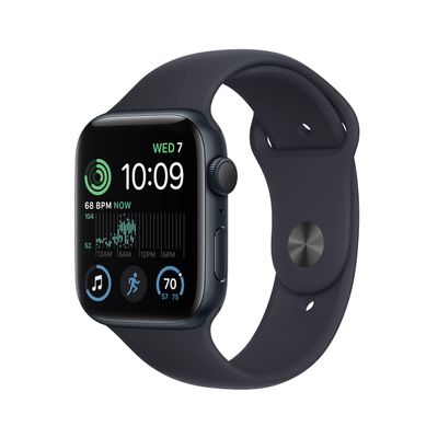 Apple Watch SE (2nd Gen) (GPS, 44mm) - Midnight Aluminum Case with Midnight Sport Band, M/L (Renewed Premium)