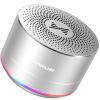 LENRUE Portable Wireless Bluetooth Speaker with Built-in-Mic,Handsfree Call,AUX Line,HD Sound and Bass for iPhone Ipad Android Smartphone and More (Silver) view 1
