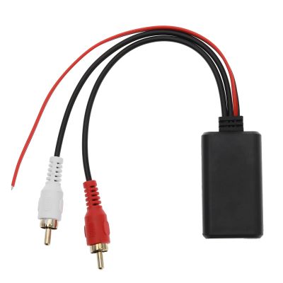 Micro Traders Car Bluetooth 5.0 Audio Adapter 2 RCA Input Wireless Bluetooth AUX Module Adapter Cable for Car Radio Stereo Speaker 25.5cm Length