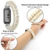 C&L Accessories Bracelets Compatible with Fitbit Inspire 3 Bands for Women, Beaded Wristband Adjustable Gemstone Replacement Straps for Fitbit Inspire 3 (White Turquoise) view 4