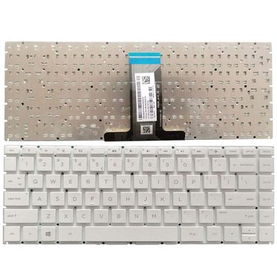 Laptop Replacement Keyboard Compatible for HP TPN-W125 TPN-Q186 TPN-Q187 TPN-Q189 TPN-C121 TPN-C131 US Layout No Backlit (White)