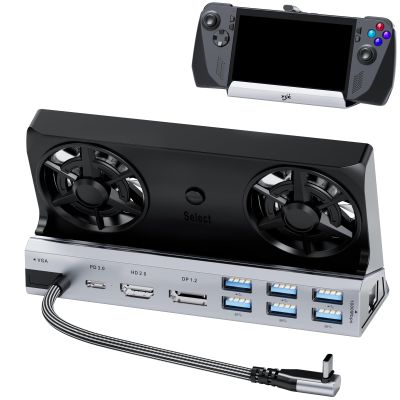 ChampSun 14-in-1 Dual Fan Steam Deck Dock Suitable Valve Steam Deck & OLED/Asus ROG Ally & X/Switch & 2 / Lenovo Legion Go & S & 2 / MSI Claw, Nintendo Switch 2 Dock, Docking Station, Accessories