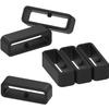 6pcs Replacement Secure Rings intended for Garmin Forerunner 945 230 235 620 630 735XT/Approach S20 S5 S6/Fenix 5/6/7/epix 2 Straps Silicone Connector Keepers Fastener Ring Holders Loop Black view 1