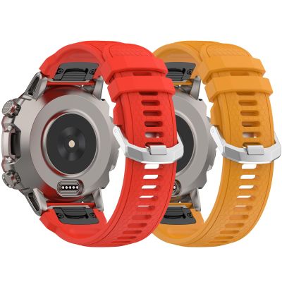 Chofit Intended for Amazfit Falcon Bands for Women&Men Soft Silicone Band Replacement Wristbands Smartwatch Accessories Sport Strap for Amazfit Falcon (Red&Yellow)
