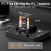 MAIWO Dual Bay NVMe Cloner, M.2 NVMe SSD Dock Reader with Power Switch, Tool-Free 10Gbps USB3.1 Gen2 SSD to USB Adapter Docking Station for M Key Compatible with Windows, MAC OS, Linux view 4