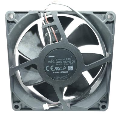 AUB0912HJ-00 92x92x25mm 92mm DC12V 0.50A 3-Wire Projector Silent Cooling Fan