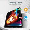 Case for Samsung Galaxy Tab A 10.1 (2019) SM-T510/T515, Multi-Angle Smart Stand Cover Auto Sleep/Wake for Galaxy Tab A 10.1 Inch 2019 ReleaseColor Flame Soccer view 3