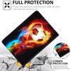 Case for Samsung Galaxy Tab A 10.1 (2019) SM-T510/T515, Multi-Angle Smart Stand Cover Auto Sleep/Wake for Galaxy Tab A 10.1 Inch 2019 ReleaseColor Flame Soccer view 4