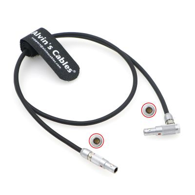 Alvin's Cables 00B 5 Pin Male Audio Cable for RED V-Raptor| RED Komodo-X Replacement Cable for RED DSMC3 5-Pin to Dual XLR Adapter Straight to Right Angle 55cm|21.7inches