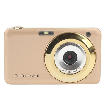 2.7in Digital Camera, 48MP Digital Video Camcorder Camera 8X Digital Zoom ABS Metal Material Rechargeable Kids Camera with 32 GB Card for Children Beginners Gifts (Gold)