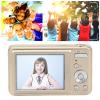 2.7in Digital Camera, 48MP Digital Video Camcorder Camera 8X Digital Zoom ABS Metal Material Rechargeable Kids Camera with 32 GB Card for Children Beginners Gifts (Gold) view 2