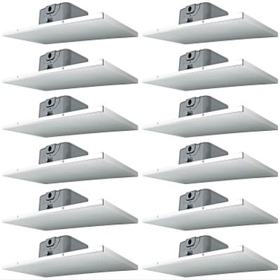 Rockville DCS6T 70V 6.5" Commercial Drop Ceiling Tile Speaker, Clear Audio, Easy Install, Durable Build, for Offices and Retail, 12- Piece
