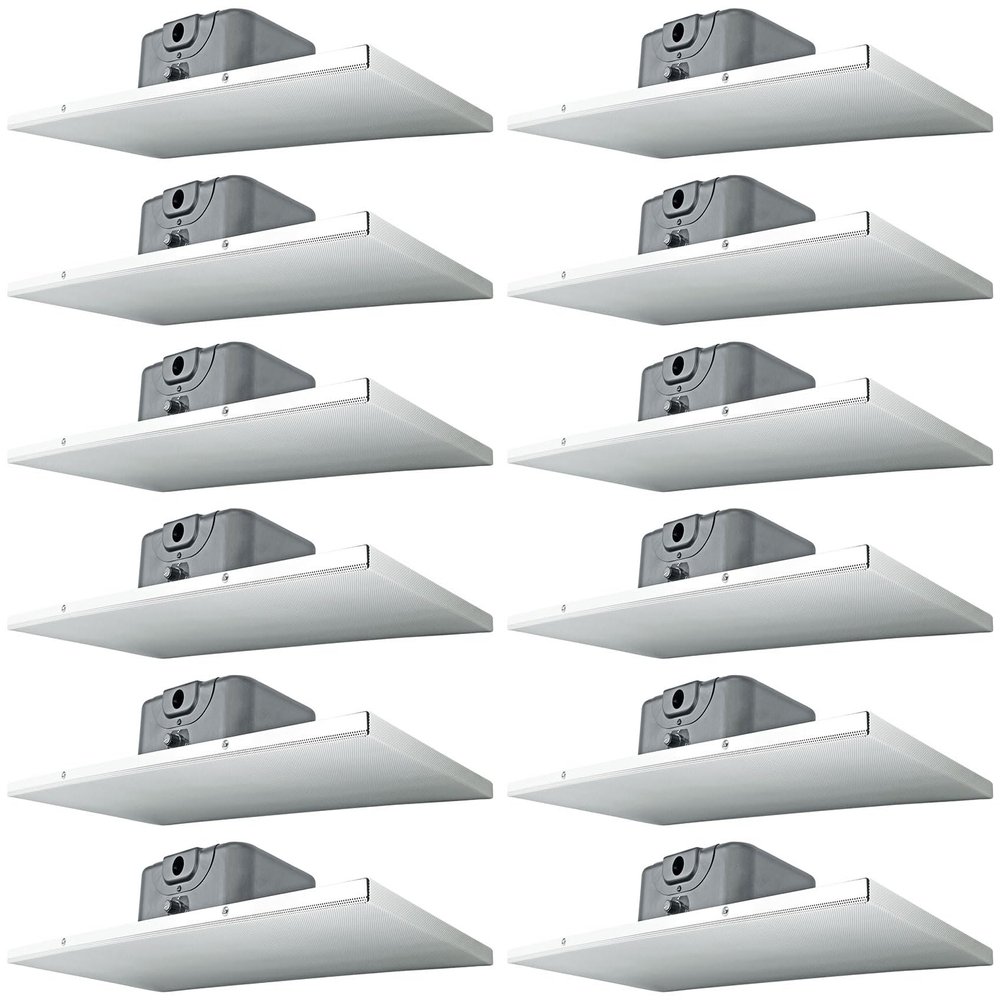 Rockville DCS6T 70V 6.5" Commercial Drop Ceiling Tile Speaker, Clear Audio, Easy Install, Durable Build, for Offices and Retail, 12- Piece