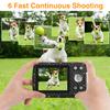 Waterproof Digital Camera,17 FT Underwater Camera 2.8" LCD HD1080P 30MP Kids Video Camcorder with 32G Card and Rechargeable Battery,Point and Shoot Camera for Kids Teenagers Students Gifts Blue view 4