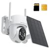 4G LTE Cellular Security Camera No Internet Needed, Solar No wifi Security Camera Outdoor Wireless With SIM Card Jobsite, 2K Color Night Version, 360 Live View, Motion Detection, 2-Way Audio view 1