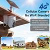 4G LTE Cellular Security Camera No Internet Needed, Solar No wifi Security Camera Outdoor Wireless With SIM Card Jobsite, 2K Color Night Version, 360 Live View, Motion Detection, 2-Way Audio view 2