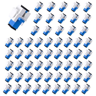 fyboptwu - 60 pcs Fiber Optic Coupler SC Keystone Jack Coupler SC Simplex Singlemode UPC Adapter for Fiber Wall Plate (White)