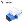 fyboptwu - 60 pcs Fiber Optic Coupler SC Keystone Jack Coupler SC Simplex Singlemode UPC Adapter for Fiber Wall Plate (White) view 2