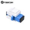 fyboptwu - 60 pcs Fiber Optic Coupler SC Keystone Jack Coupler SC Simplex Singlemode UPC Adapter for Fiber Wall Plate (White) view 4